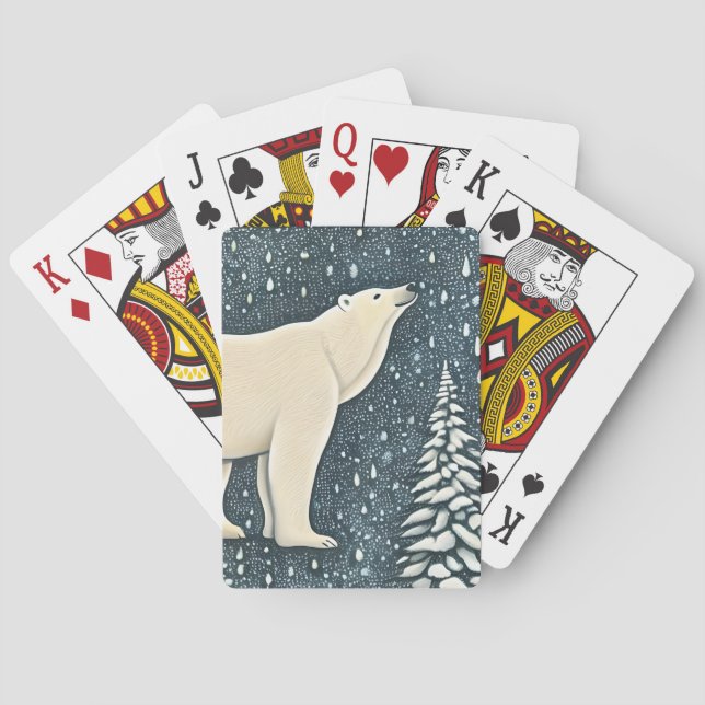 Schöner Polar-Bär Spielkarten (Rückseite)