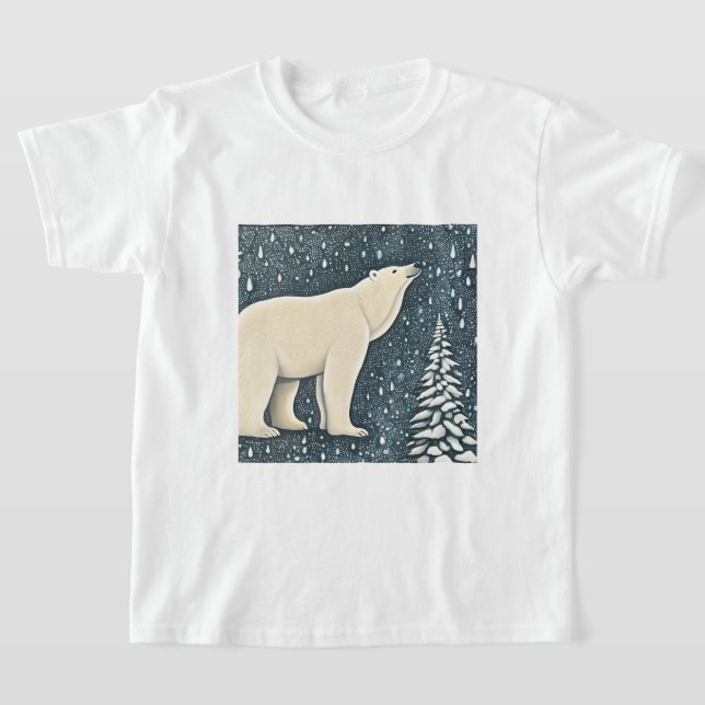Schöner Polar-Bär T-Shirt (Ablage )