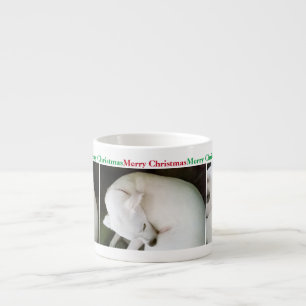 Schöner Polar Niedlicher Welpenhund Weihnachten Espressotasse