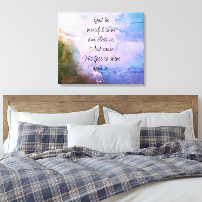 Schöner Psalm 67 Segen über uns Leinwanddruck (Insitu (Schlafzimmer))