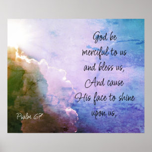 Schöner Psalm 67 Segen über uns Poster