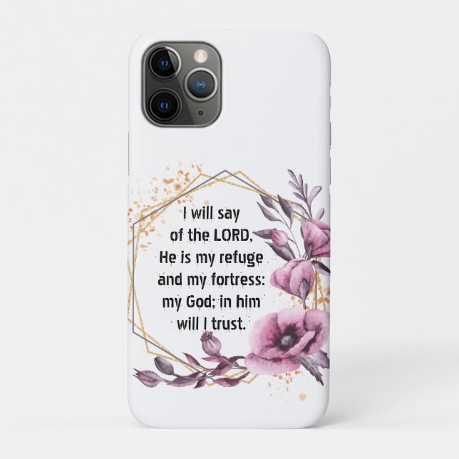 Schöner Psalm 91 Floral iPhone 11 Pro Fall Case-Mate iPhone Hülle (Rückseite)