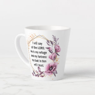 Schöner Psalm 91 Floral Latte Tasse