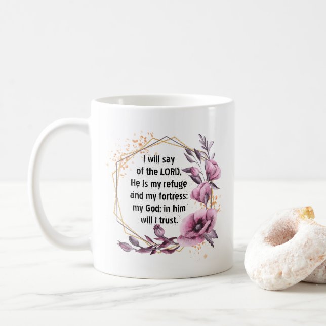 Schöner Psalm 91 Tasse (Mit Donut)