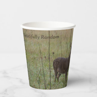 Schöner Random: weißer Hirsch BUCK-Papierbecher Pappbecher