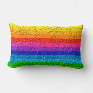 Schöner Regenbogen der Wassertropfenfarben Lendenkissen