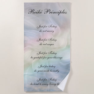 Schöner Regenbogen Mandala Reiki Grundsätze Strandtuch