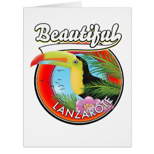 Schöner Reisepflaster auf Lanzarote. Postkarte
