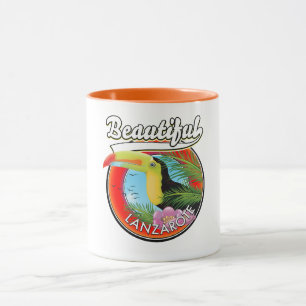 Schöner Reisepflaster auf Lanzarote. Tasse