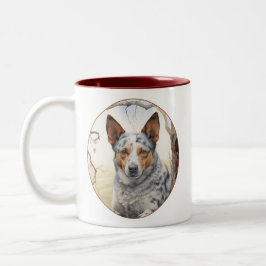 Schöner Rinderhund Zweifarbige Tasse