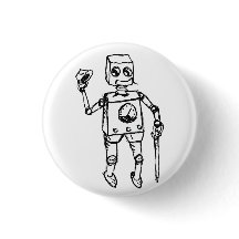 Schöner Roboter, der klägliche Gentleman auf einem