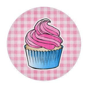 Schöner rosa Cupcake Schneidebrett