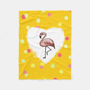 schöner rosa Flamingo Fleecedecke