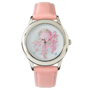 Schöner rosa Oktopus Armbanduhr