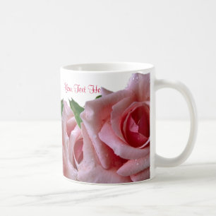 Schöner rosa Rosen-Entwurf Kaffeetasse