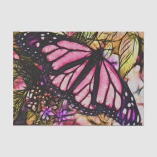 Schöner rosa Schmetterling abstrakt Seidenpapier