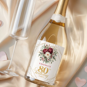 Schöner Rosé-Burgunder Champagner zum 80. Geburtst