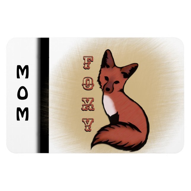Schöner roter Foxy Fox Magnet (Horizontal)
