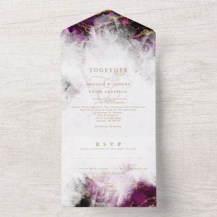 Schöner roter Granat-Kristall-Geode All In One Einladung