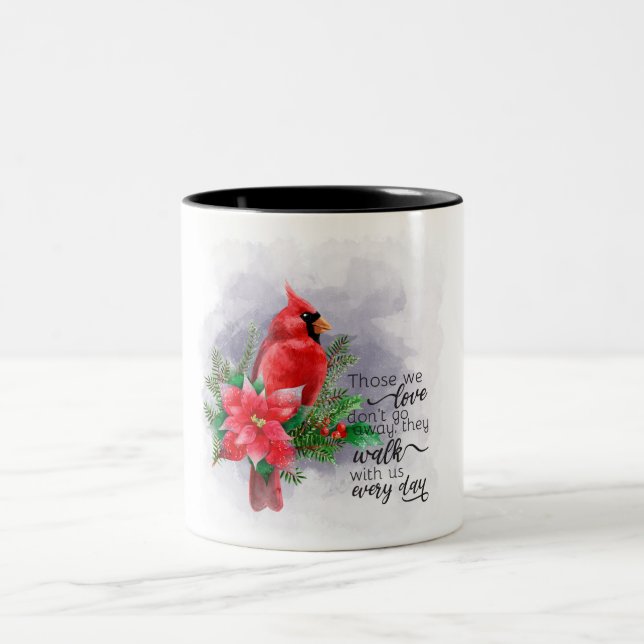 Schöner Roter Kardinal/Bereavement Zwei-Tonen-Kaff Zweifarbige Tasse (Mittel)