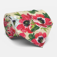 Schöner roter Mohn, weiße Gänse und Schmetterlinge