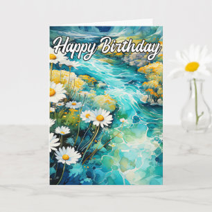 Schöner Running Bach im Frühjahr Karte