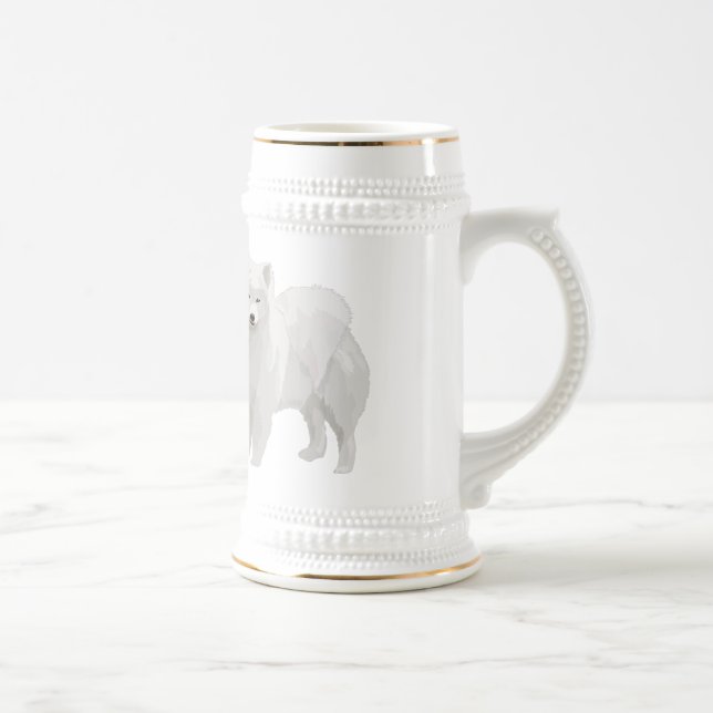Schöner Samoyed Bierglas (Rechts)