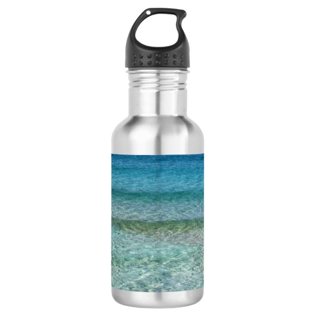 Schöner Sandstrand Edelstahlflasche (Vorderseite)
