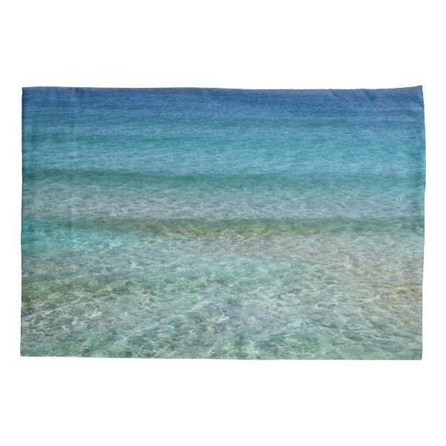 Schöner Sandstrand Kissenbezug (Rückseite)
