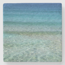 Schöner Sandstrand Steinuntersetzer