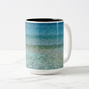 Schöner Sandstrand Zweifarbige Tasse