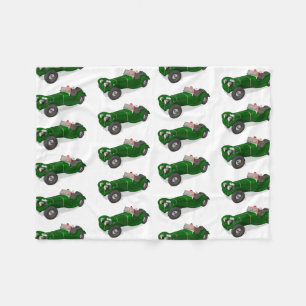 Schöner Santa Claus Jaguar SS 90 Fahrer Fleecedecke