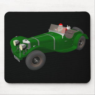 Schöner Santa Claus Jaguar SS 90 Fahrer Mousepad