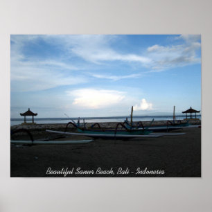 Schöner Sanur Strand, Bali - Indonesien Poster