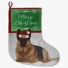 Schöner Schäferhund-WeihnachtsStrumpf Großer Weihnachtsstrumpf