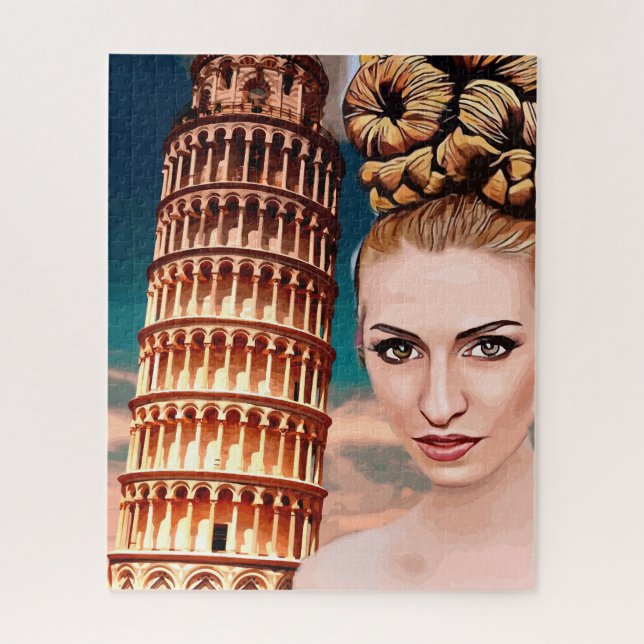 Schöner Schieftturm der Pisa abstrakte Kunst (Vertikal)