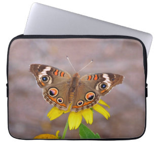 Schöner Schmetterling auf der Gelben Blume Laptopschutzhülle
