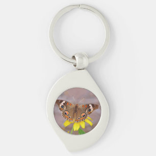 Schöner Schmetterling auf gelber Blume Schlüsselanhänger