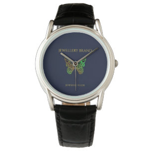 Schöner Schmetterling, dunkelblau Armbanduhr