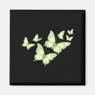 Schöner Schmetterling Grüner Schmetterling Liebhab Magnet