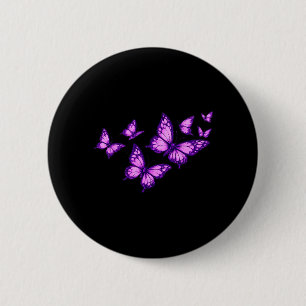 Schöner Schmetterling Lila Rosen Schmetterlingslie Button