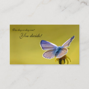 Schöner Schmetterling mit motivierend Zitat Visitenkarte