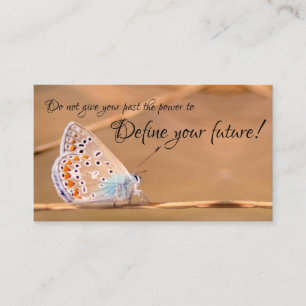 Schöner Schmetterling mit motivierend Zitat Visitenkarte