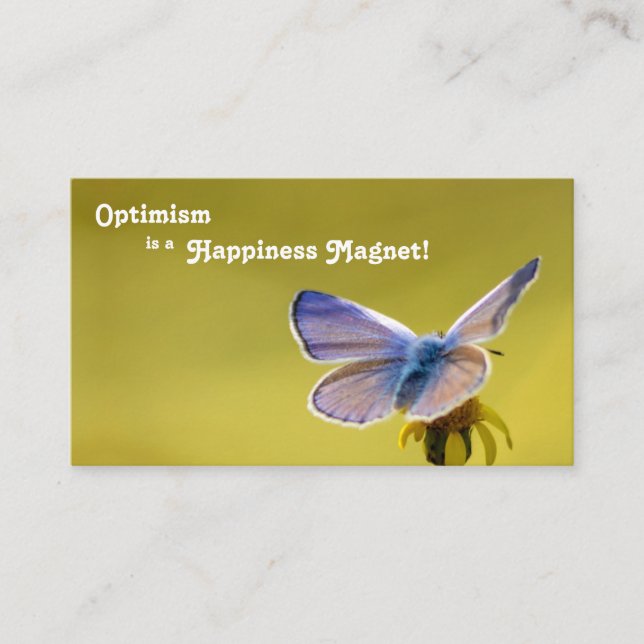 Schöner Schmetterling mit motivierend Zitat Visitenkarte (Vorderseite)