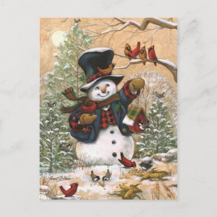 schöner Schneemann Postkarte