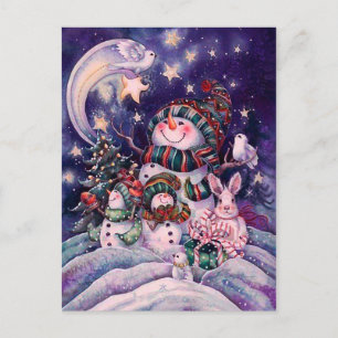 schöner Schneemann Postkarte