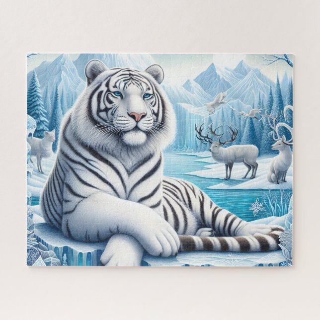 Schöner Schneewhisser Tiger (Horizontal)