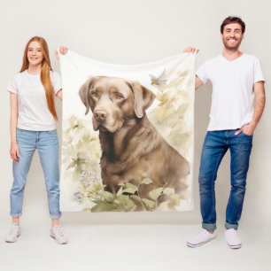 Schöner Schokolade-Labrador Fleecedecke