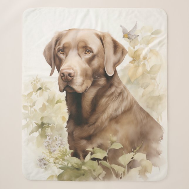 Schöner Schokolade-Labrador Sherpadecke (Vorderseite)