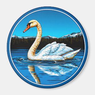 Schöner Schwanenvogel Magnet